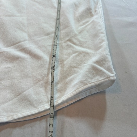 UNTUCKit Mens White Slim Fit Cotton Flannel Button Down Shirt Medium Long Sleeve - Picture 7 of 8